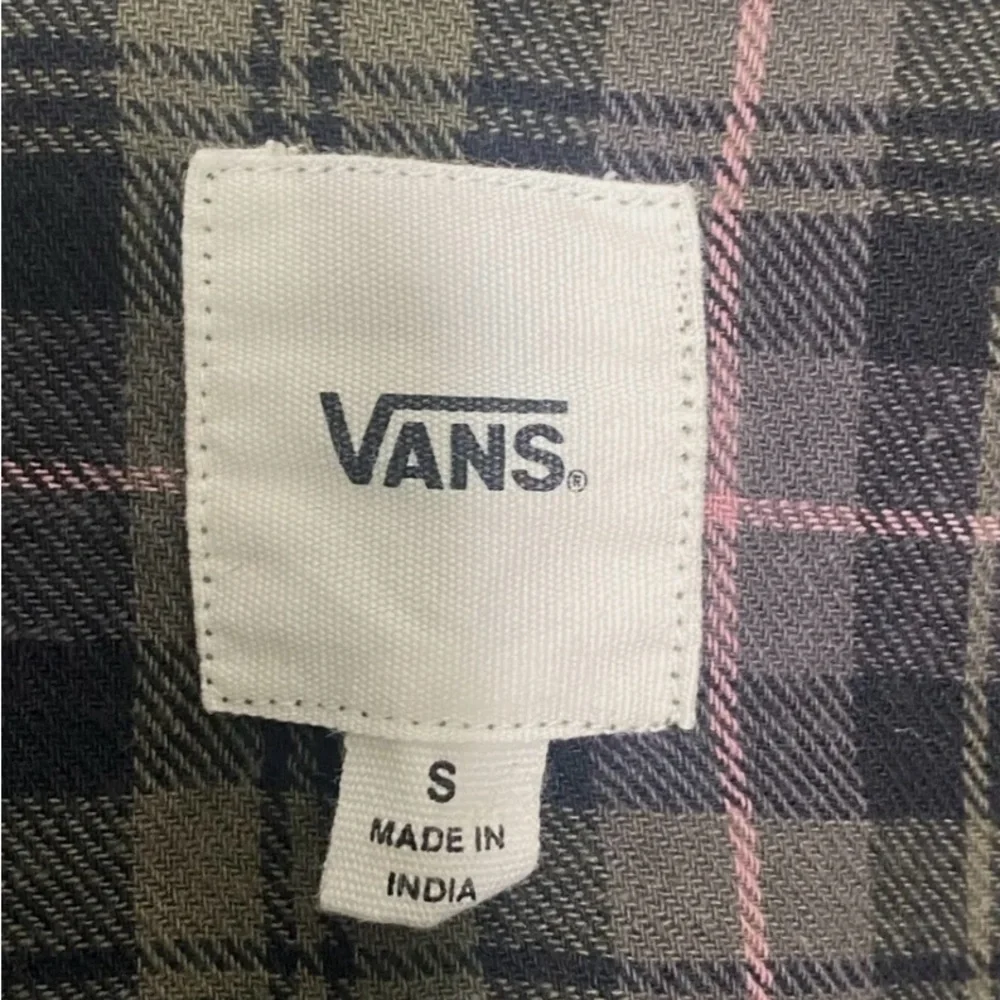 Green and pink plaid button down long sleeve shirt - Picture 2 of 3